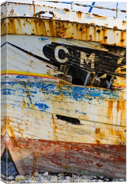 Broken And Beached Canvas Print by DiFigiano Photography