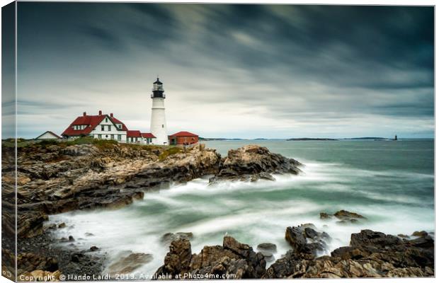 The Portland Headlight Canvas Print by DiFigiano Photography