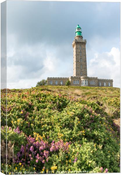 Cap Frehel Lighthouse 2 Canvas Print by DiFigiano Photography