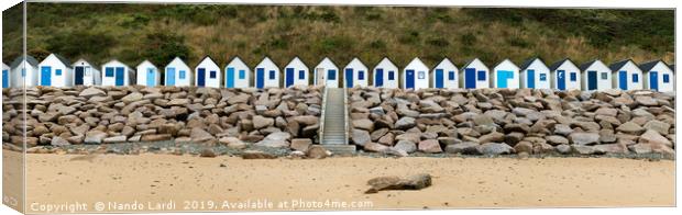 Carteret Beach Cottages Canvas Print by DiFigiano Photography