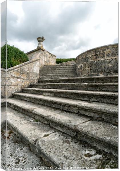 Garden Steps Canvas Print by DiFigiano Photography