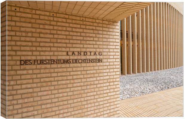 Parlament of Liechtenstein Canvas Print by DiFigiano Photography