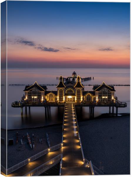 Sellin Pier Morning Canvas Print by DiFigiano Photography