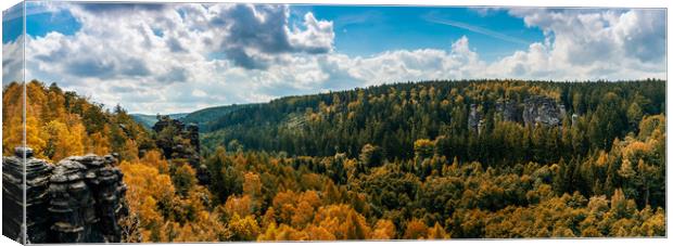 Elbsandstein Autumn Canvas Print by DiFigiano Photography