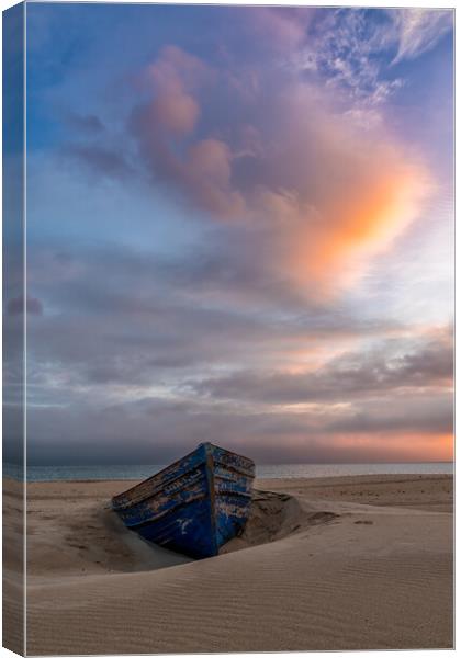 Beached And Buried Canvas Print by DiFigiano Photography