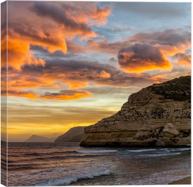 Agua Amarga Sunset Canvas Print by DiFigiano Photography