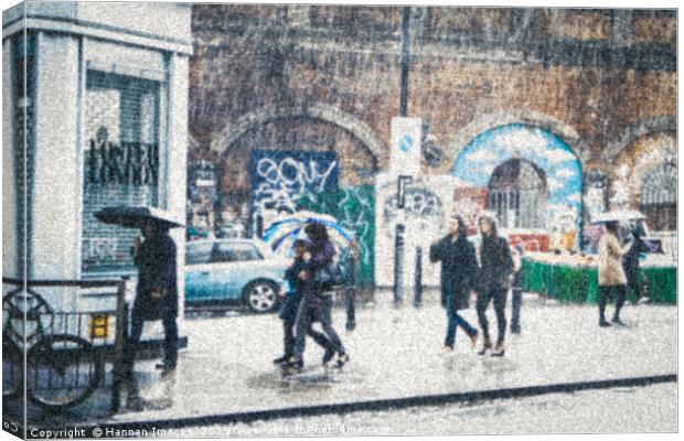 Shoreditch rain Canvas Print by Hannan Images