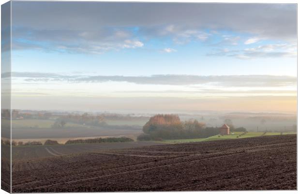 Nottingham Rural Landscape in Winter. Canvas Print by Ian Francis