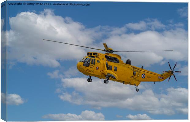 Westland Sea King helicopter,Royal Navy Search and Canvas Print by kathy white