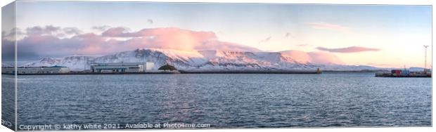 Reykjavik Iceland, harbour Canvas Print by kathy white