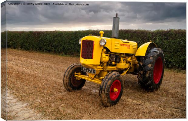 minneapolis moline tractors ,Cornish field Canvas Print by kathy white
