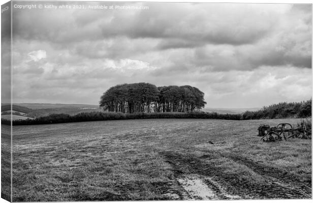 Nearly Home Trees, Coming home trees, Cornwall tre Canvas Print by kathy white