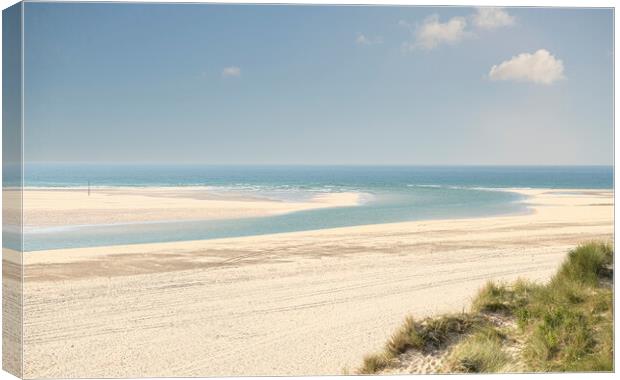 Hayle Beach Cornwall Canvas Print by kathy white