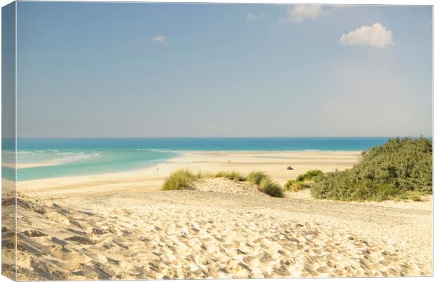  Towans beach Hayle Cornwall Canvas Print by kathy white