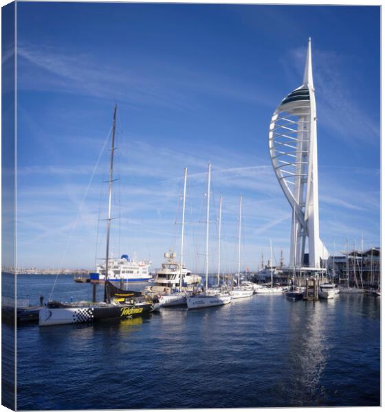 Towering Over Portsmouth Canvas Print by kathy white