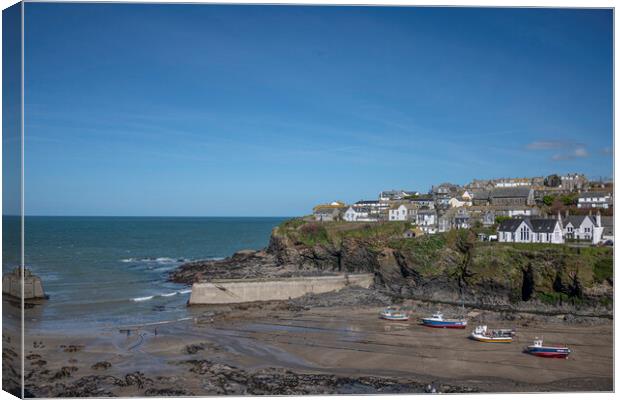 Port Isaac  Cornwall Canvas Print by kathy white