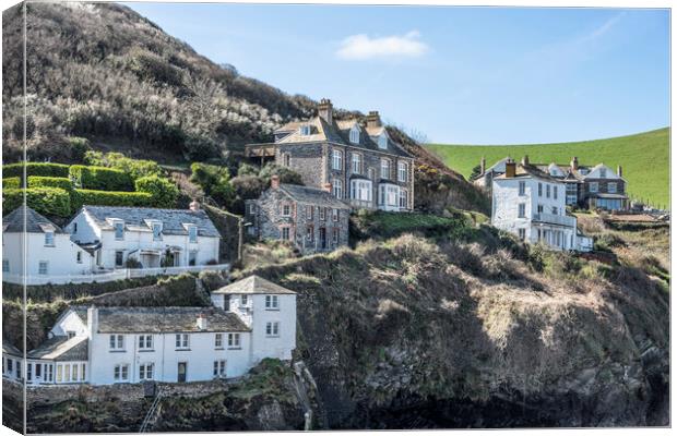 Port Isaac Cornwall,The doc's house Canvas Print by kathy white
