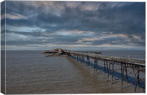 Rustic Beauty of Birnbeck Pier,Weston-Super-mare, Canvas Print by kathy white