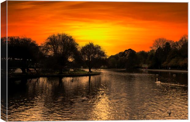 Helston sunset Canvas Print by kathy white