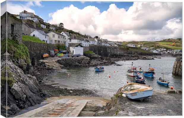 Coverack Cornwall Canvas Print by kathy white