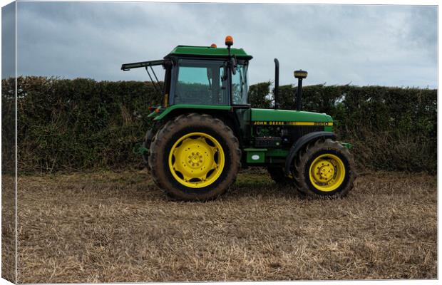 John Deere tractor Canvas Print by kathy white