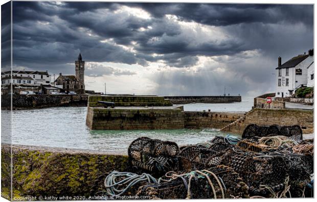 Porthleven Cornwall ,fishing village in Cornwall, Canvas Print by kathy white