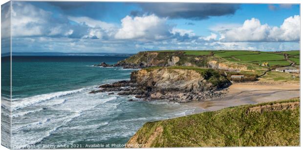 Church cove Cornwall Poldark, Cornwall,doller cove Canvas Print by kathy white