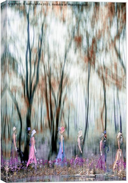 Dancing in the woods,Cornwall midday dance Canvas Print by kathy white
