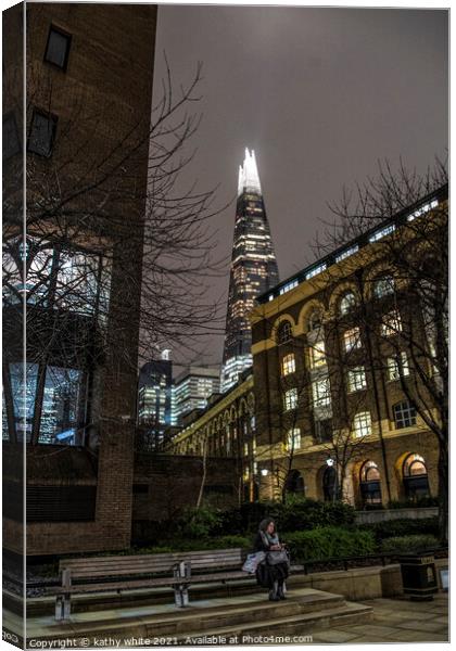 Shard London tower architecture outdoor skyscraper Canvas Print by kathy white
