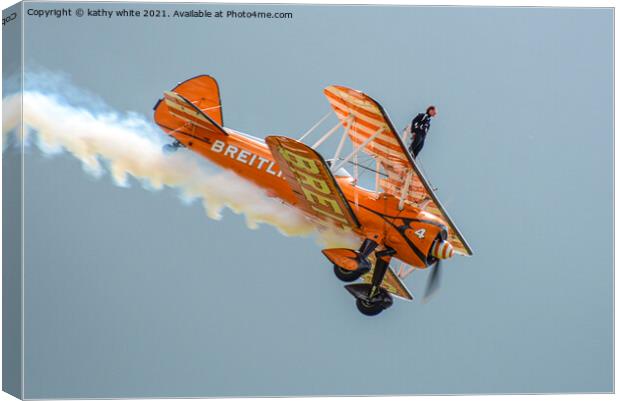 daredevil, wingwalkers Canvas Print by kathy white