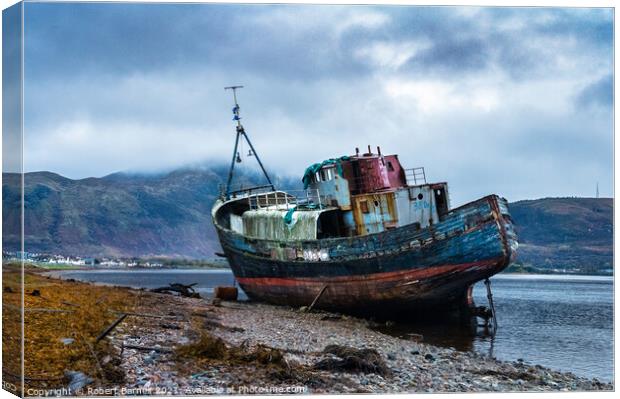 The Old Boat of Caol Canvas Print by Lrd Robert Barnes
