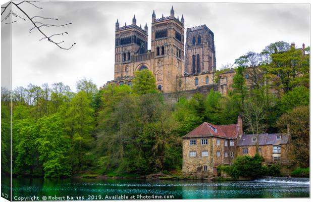 Durham Cathedral overlooking the River Wear Canvas Print by Lrd Robert Barnes