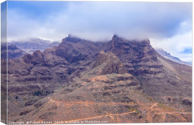 Mountain Clouds of Gran Canaria Canvas Print by Lrd Robert Barnes