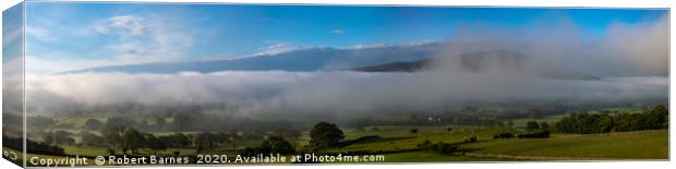 Morning Mist At The Lakes Canvas Print by Lrd Robert Barnes