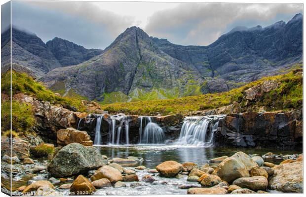 The Fairy Pools Canvas Print by Lrd Robert Barnes