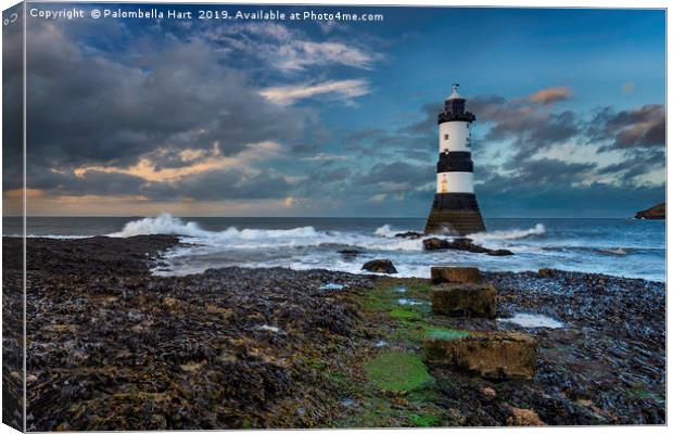 After the storm at Trwyn Du Lighthouse Canvas Print by Palombella Hart