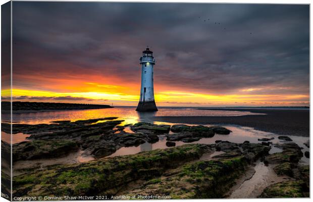 New Brighton Lighthouse Canvas Print by Dominic Shaw-McIver