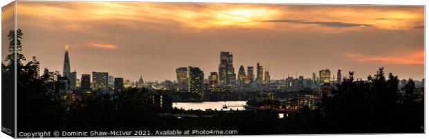 Captivating London Skyline at Sunset Canvas Print by Dominic Shaw-McIver