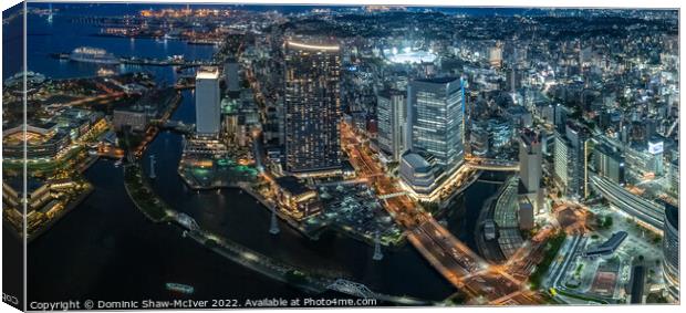 Yokohama City Lights Canvas Print by Dominic Shaw-McIver