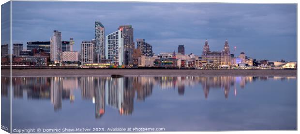 Liverpool in a pool Canvas Print by Dominic Shaw-McIver