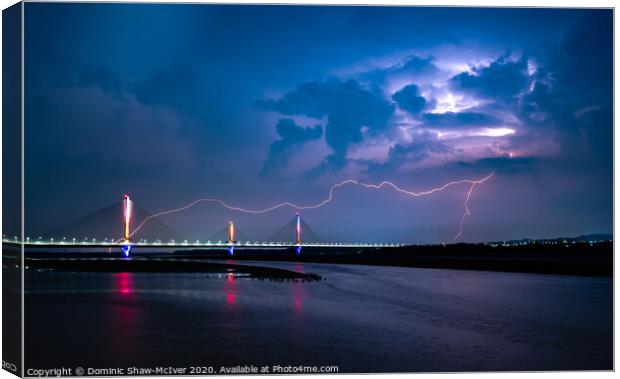 Lightning Strike Canvas Print by Dominic Shaw-McIver