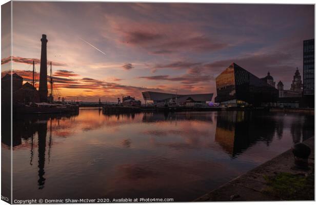Canning Dock Sunset Canvas Print by Dominic Shaw-McIver