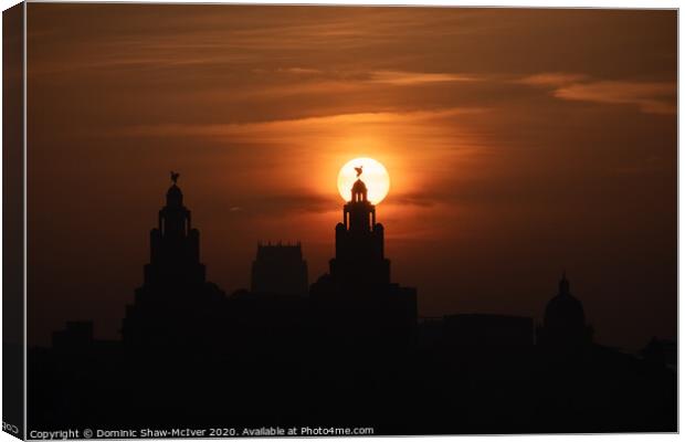 Liver Bird Sunrise Canvas Print by Dominic Shaw-McIver
