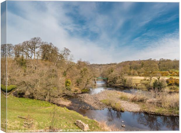 Balder Tees Confluence at Cotherstone Panorama Canvas Print by Richard Laidler