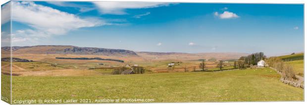 Towards Cronkley Scar from Forest in Teesdale Panorama Canvas Print by Richard Laidler