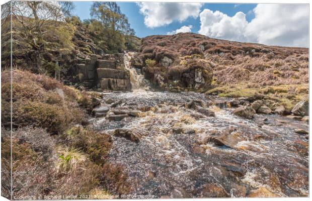 Unnamed Waterfall on Blea Beck (2) Canvas Print by Richard Laidler