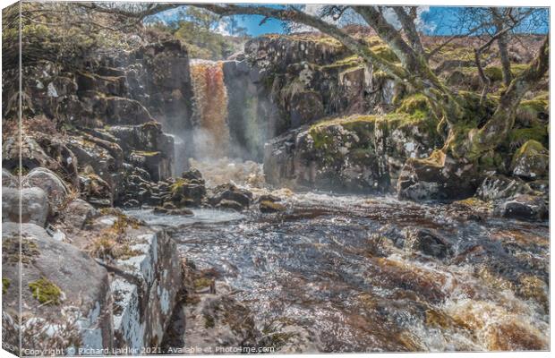 Unnamed Waterfall on Blea Beck, Teesdale (1) Canvas Print by Richard Laidler