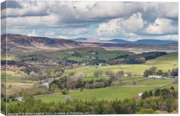 Upper Teesdale from Stable Edge in Spring Canvas Print by Richard Laidler
