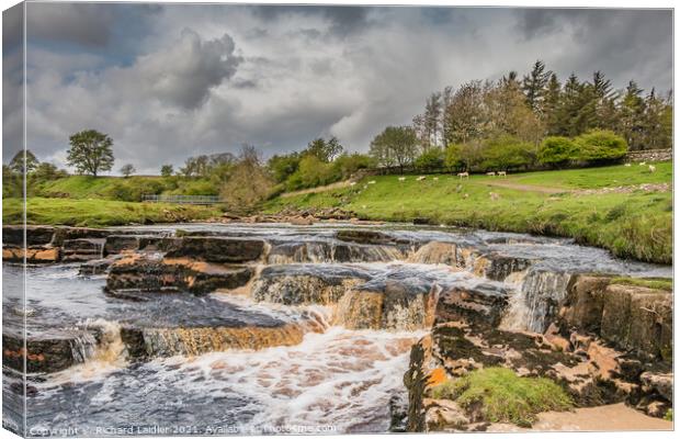 Sleightholme Beck Cascade (2) Canvas Print by Richard Laidler