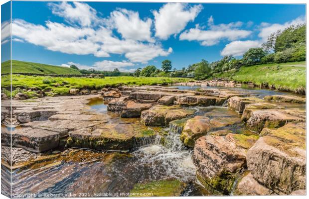 Sleightholme Beck at East Mellwaters, Teesdale  Canvas Print by Richard Laidler